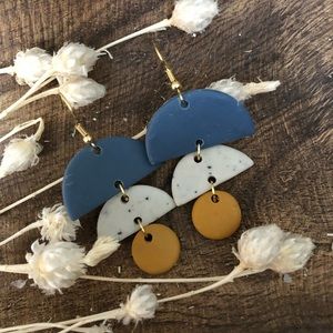 Handmade polymer clay earrings in the style Morgan